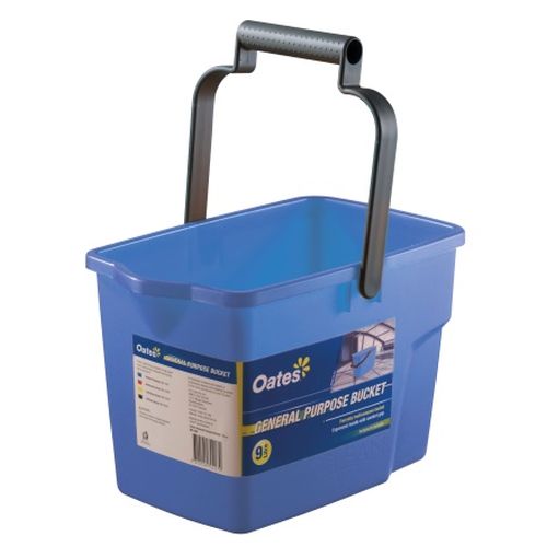 Oates Rectangular Bucket Plastic Blue 9Lt